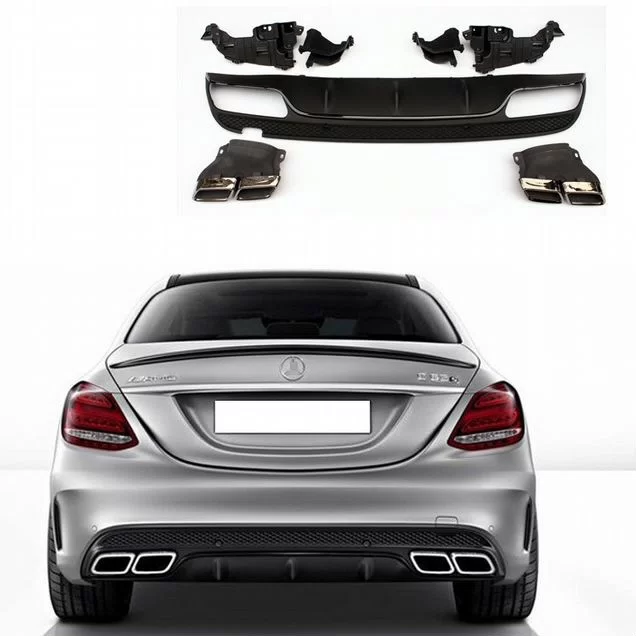 Диффузор с насадками 63 AMG Mercedes C-Class W205
