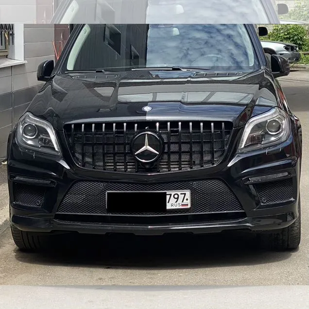 Чёрная решетка AMG GT черная Mercedes GL X166
